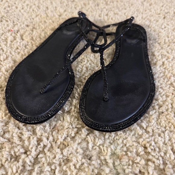 Rene Caovilla DIANA CRYSTAL BLACK SANDAL 10 - Picture 2 of 8